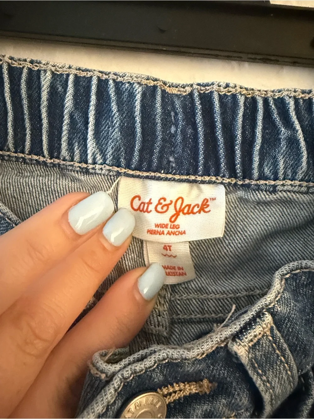 2 Blue Denim Jeans - Wide Leg